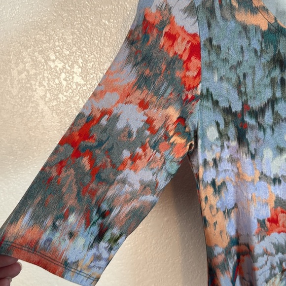 Soft Surroundings Multi Color Abstract Floral Mixed Print Dress Size Small P - Picture 4 of 9